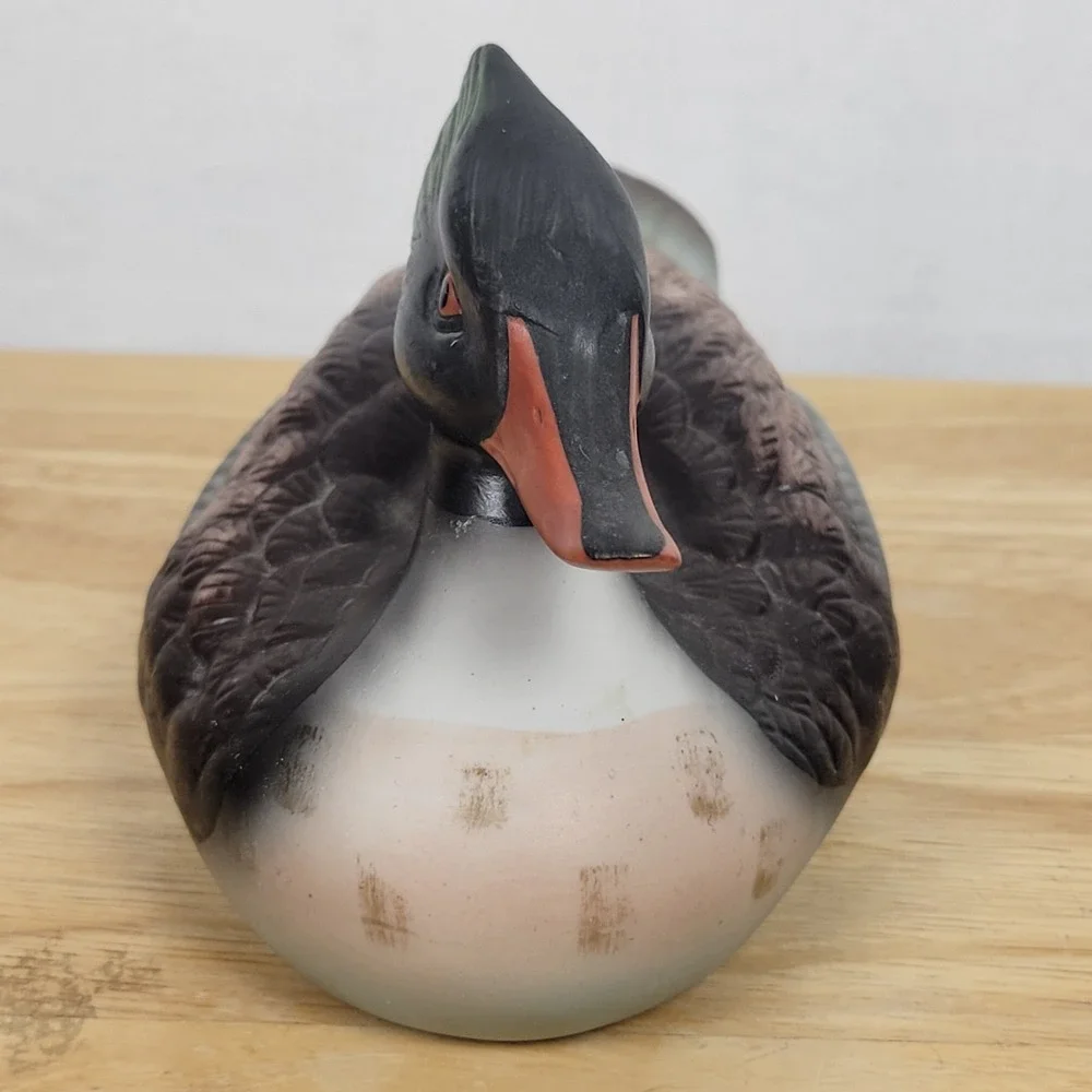 Vintage Sigma the Tastesetter Ceramic Merganser Duck Decoy Figurine Rustic Cabin